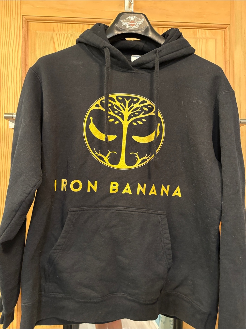 Black Iron Banana Hoodie Sz L
